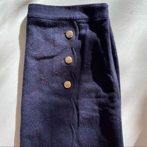 TALBOTS: Navy Blue Wool Skirt NWT